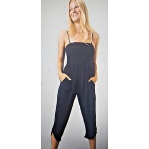 NWTprAna‎ Fernie Jumpsuit light weight Tencel removable straps smocked bodice XS